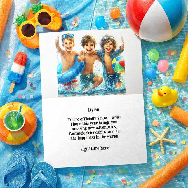 Carte de vœux pliée pour l'anniversaire d'une fête (Créateur téléchargé)