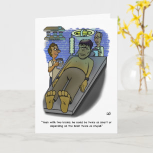 Carte de voeux pliée pour le cerveau