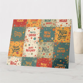 Carte de vœux pliée pour le Nouvel An