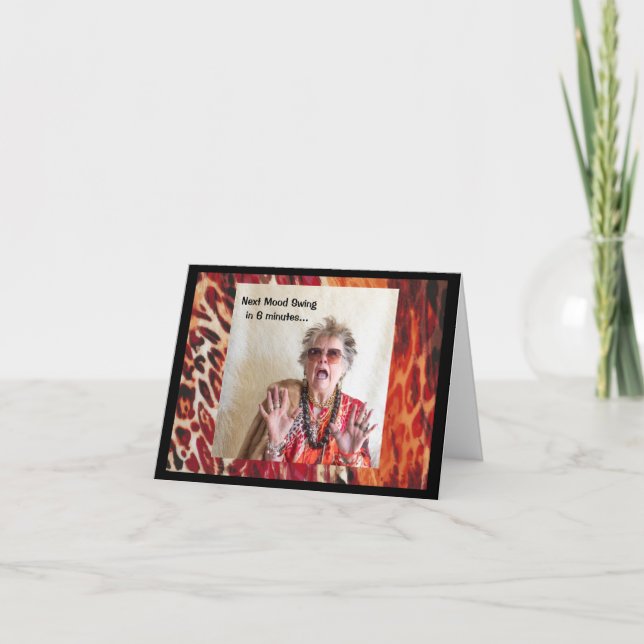 Carte de voeux pliée pour les changements d'humeur (Devant)