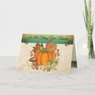 Carte de vœux pliée pour Thanksgiving