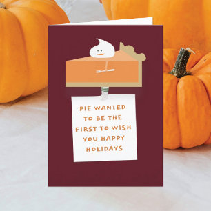Carte de vœux pliée Pumpkin Pie Guy