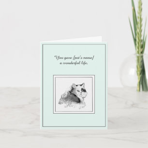 Carte de voeux pliée Raga Muffin Chat Sympathie