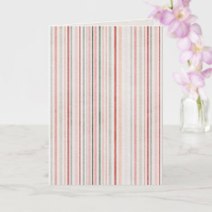 Carte de vœux pliée rayée minimale