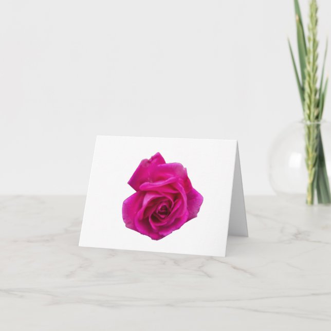 Carte de vœux pliée Rose rose #5 (Devant)