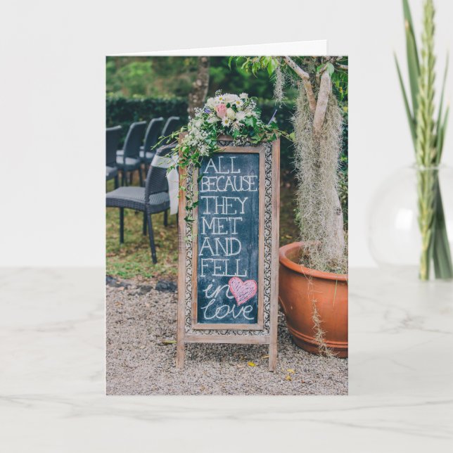 Carte de voeux pliée Rustique Mariage Lifestyle (Devant)