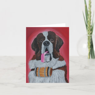 Carte de voeux pliée Saint Bernard