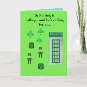 Carte de vœux pliée Saint-Patrick