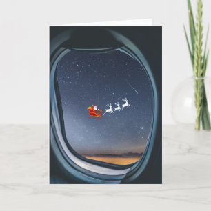Carte de vœux pliée Santa