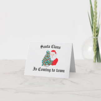 Carte de voeux pliée Santa Claus