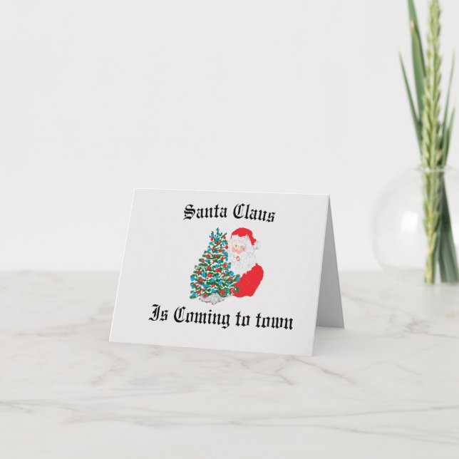 Carte de voeux pliée Santa Claus (Devant)
