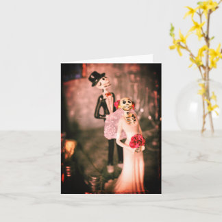 Carte de voeux pliée Skeleton Design Mariage