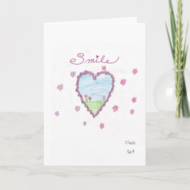 Carte de voeux pliée "Smile" (Devant)