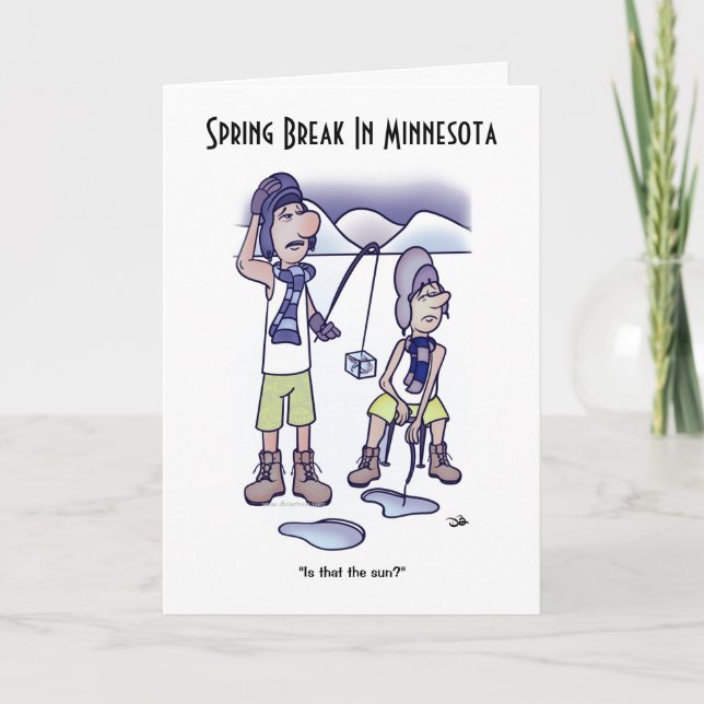 Carte de voeux pliée Spring Break (Devant)