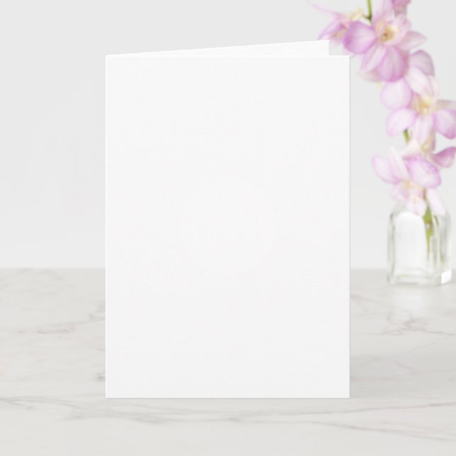 Carte de vœux pliée standard 13 x 18 cm (Orchidée)