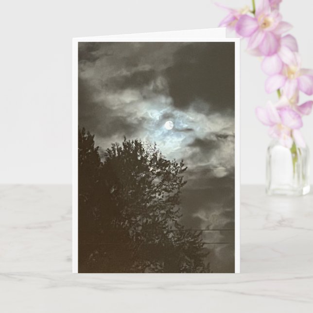 Carte de vœux pliée standard 13 x 18 cm (Orchidée)