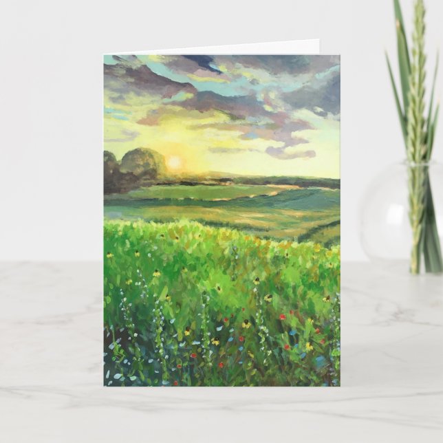 Carte de voeux pliée standard de 5 po x 7 po BLANC (Devant)