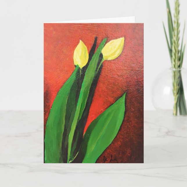 Carte de voeux pliée standard de 5 po x 7 po BLANC (Devant)