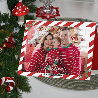 Carte de voeux pliée sucre de canne