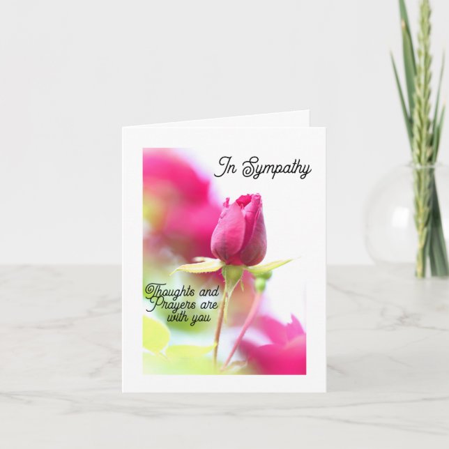 Carte de voeux pliée Sympathy (Devant)