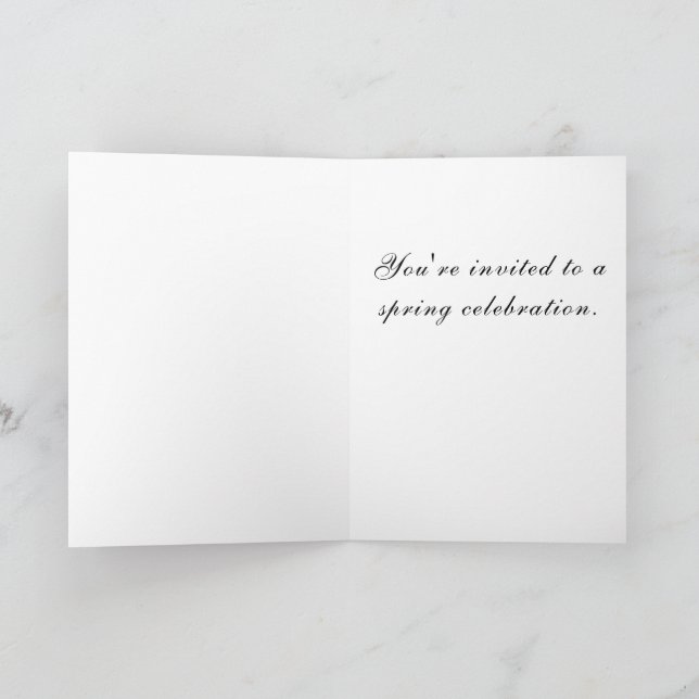 Carte de vœux pliée Touch of Spring (Intérieur)