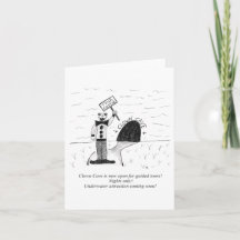 Carte de voeux pliée (vide à l'intérieur)