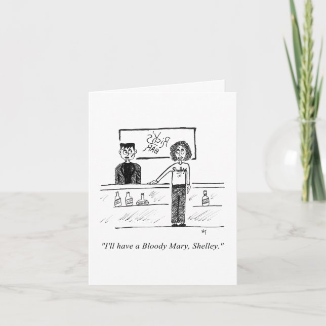 Carte de voeux pliée (vide à l'intérieur) (Devant)