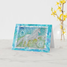 Carte de vœux pliée vierge 5x7 Whimsy Horse Play 2