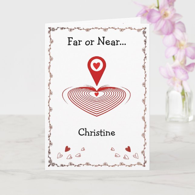 Carte de vœux pliée You Are Here (Orchidée)
