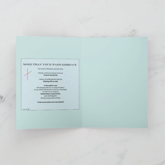 Carte de vœux " Plus que votre étreinte chaleureus (Intérieur)