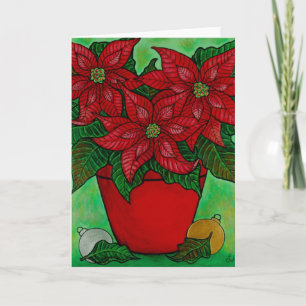 Carte de voeux "Poinsettia Time"
