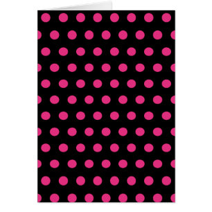 Carte de voeux Pointe Polka (rose noir et néon)