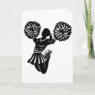 Carte de voeux pom-pom girl
