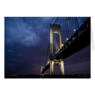 Carte de voeux Pont à la nuit