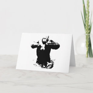 Carte de vœux Pop Art Gorille Battant la Poitrine