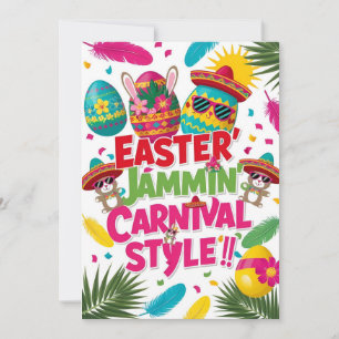 Carte de vœux pop-up "Easter Jammin’ Carnival"