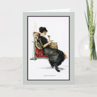 Carte de voeux Porch Swing 1910