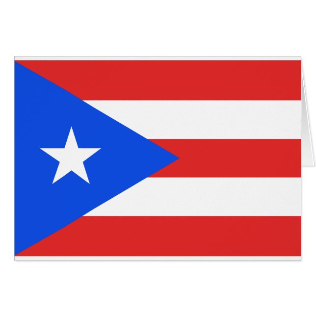 Carte de voeux Porto Rico Flag (Devant horizontal)