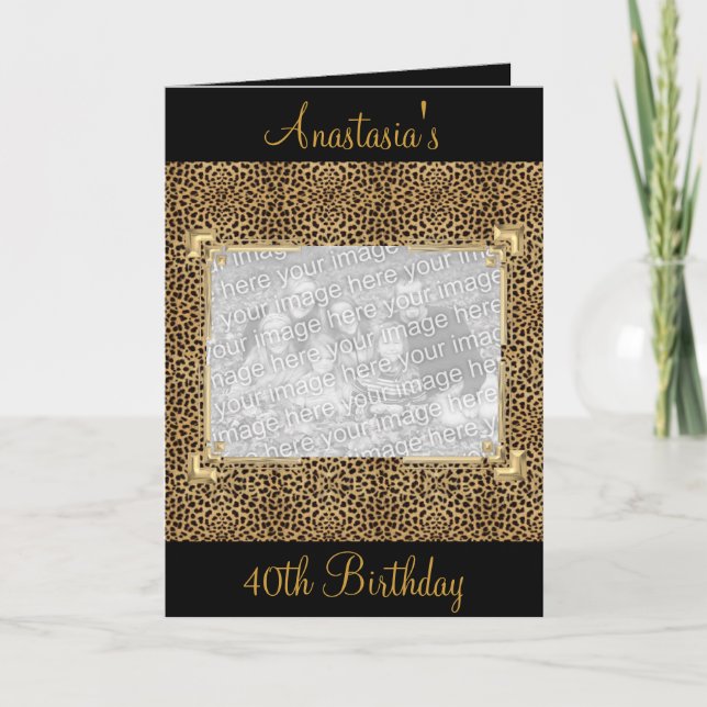 Carte de voeux Poster de animal noir photo (Devant)