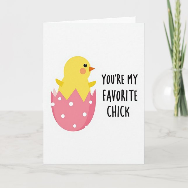 Carte de vœux Poulet préféré (Devant)