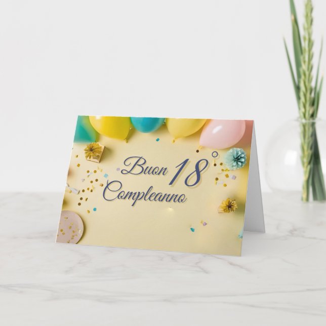 carte de voeux pour 18 ans (Devant)