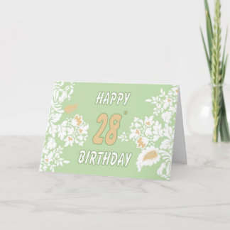 Carte de voeux pour 28e anniversaire