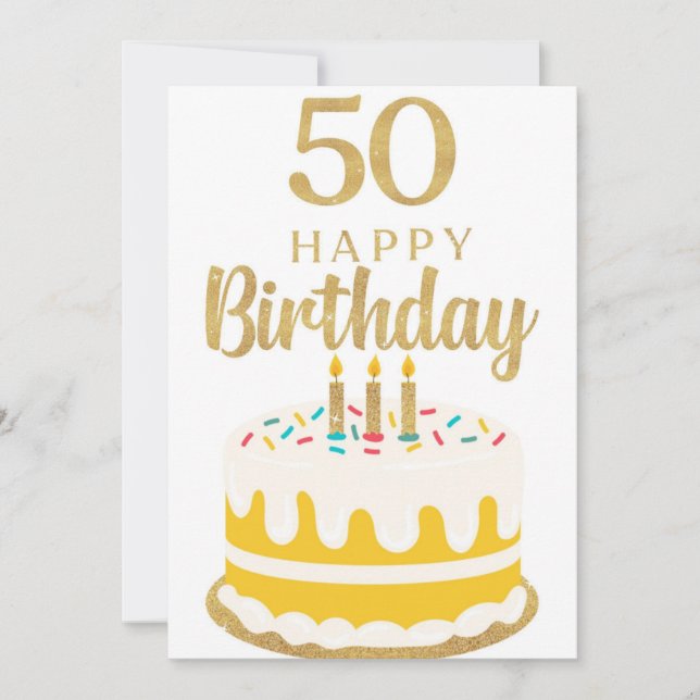 carte de voeux pour 50 ans (Devant)