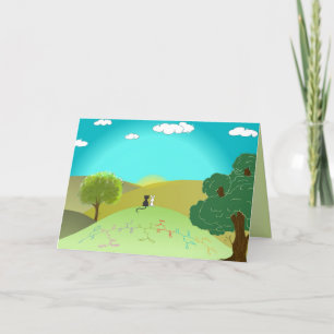 Carte de voeux pour acides aminés "AMIS" - texte p