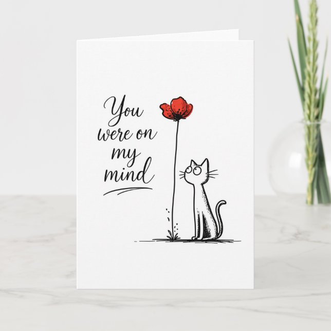 Carte de vœux pour amateur de chats (Devant)