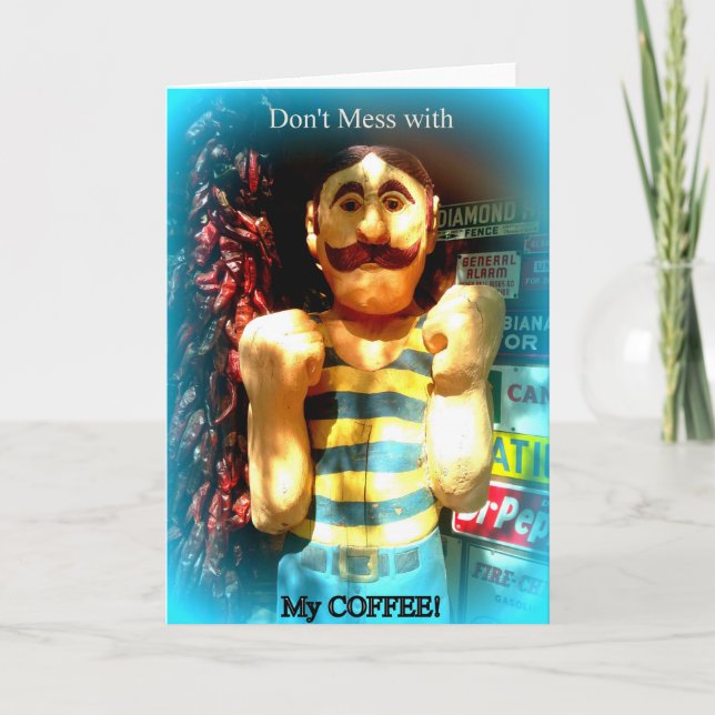 carte de voeux pour amoureux du café (Devant)