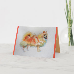 Carte de voeux pour animal de compagnie Spitz Dog 