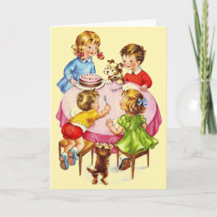 Carte de voeux pour anniversaire vintage