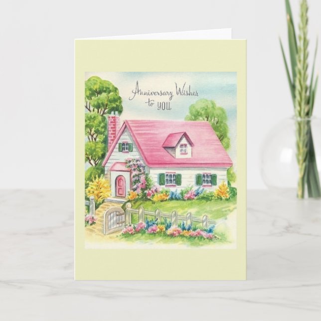 Carte de voeux pour anniversaire vintage (Devant)