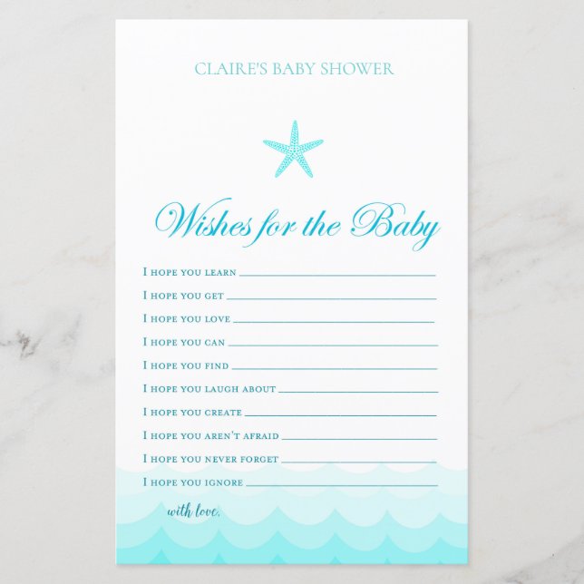 Carte de Vœux pour Bébé - Jeu de Baby Shower (Devant)